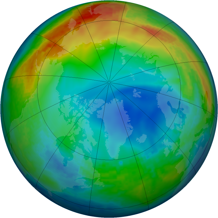 Arctic ozone map for 11 December 2002